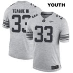 Youth NCAA Ohio State Buckeyes Master Teague #33 College Stitched Authentic Nike Gray Football Jersey TL20V06ML